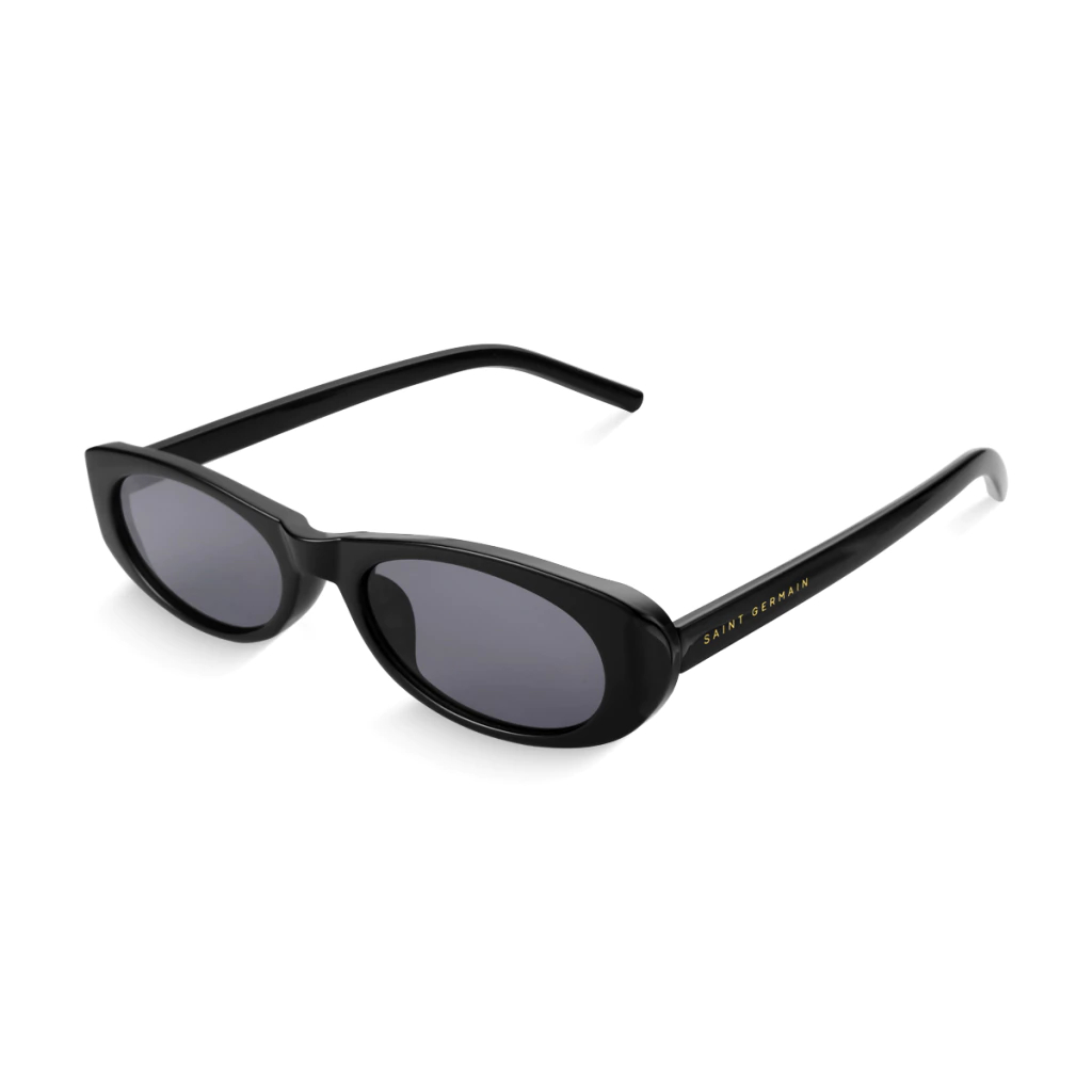 Óculos De Sol Feminino Saint Germain Amalfi Preto Uv400 Oval em Oferta na Shopee