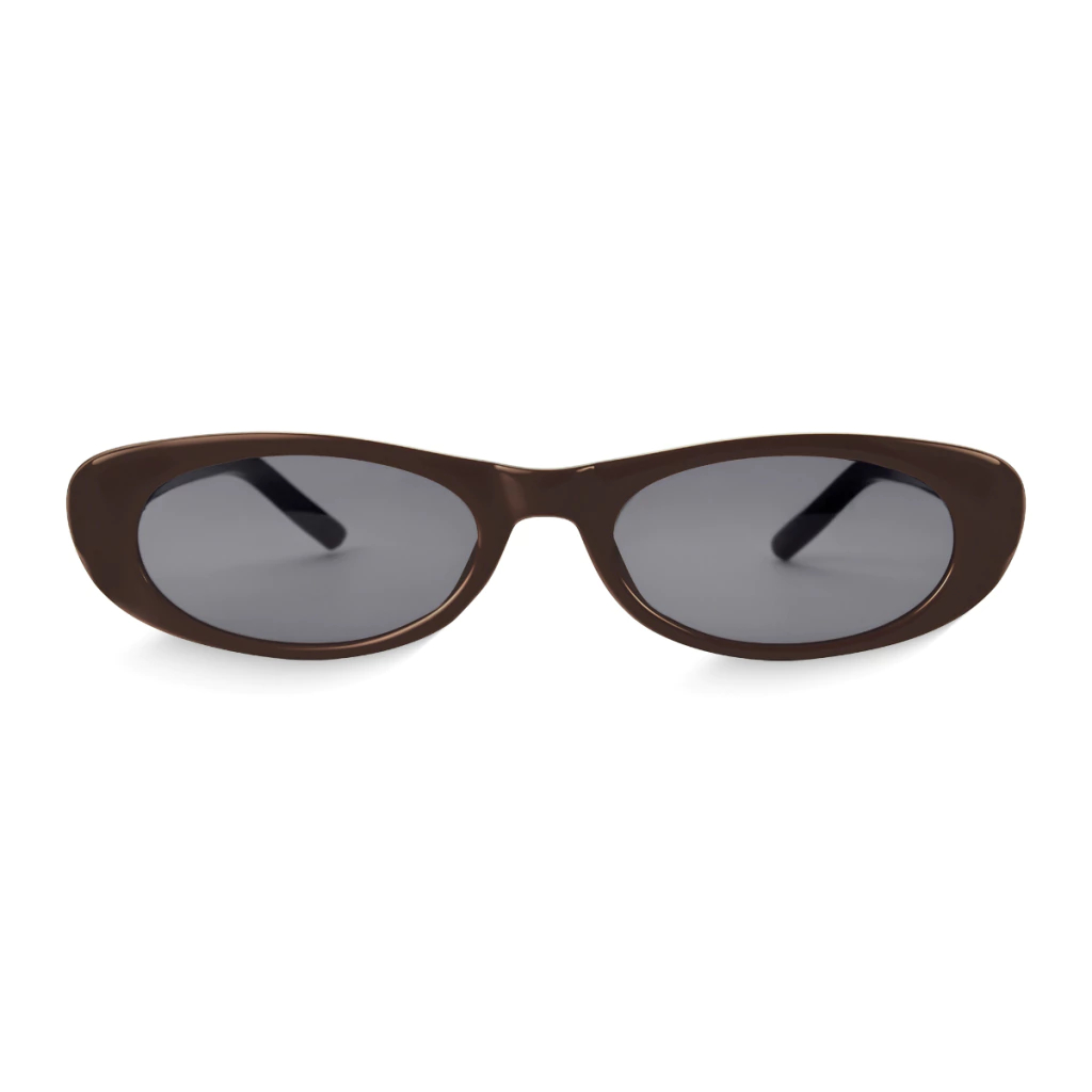 Detalhes do Óculos De Sol Feminino Saint Germain Amalfi Marrom Uv400 Oval Kurt Cobain