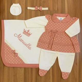 Saída de Materndiade Personalizada Menina 5 Peças 100% Algodão Promoção em Oferta na Shopee