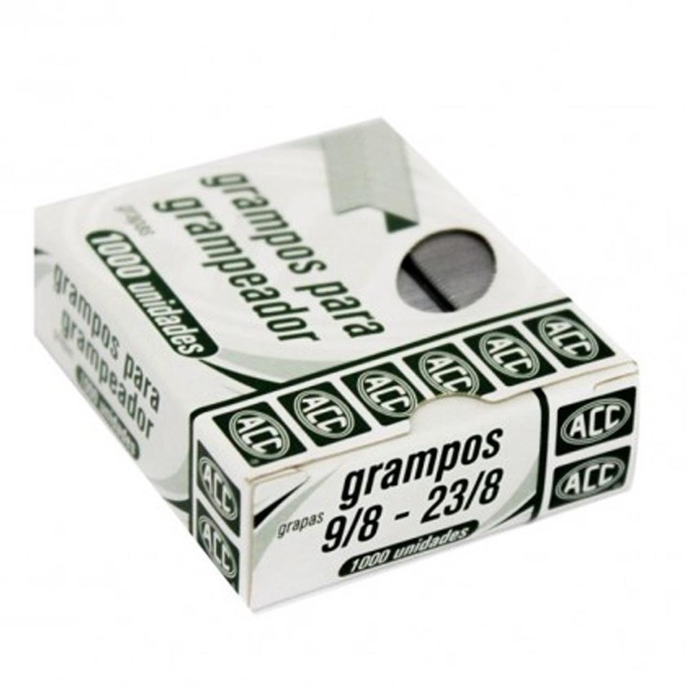 Grampos 23/8 e 23/6 ACC com 5.000 Unid – Grampeia 20 a 50 Folhas | Papel 75g | Para Grampeador em Oferta na Shopee