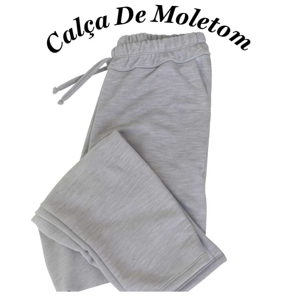 Calça de moletom unissex com bolso na lateral confortável com elástico na cintura