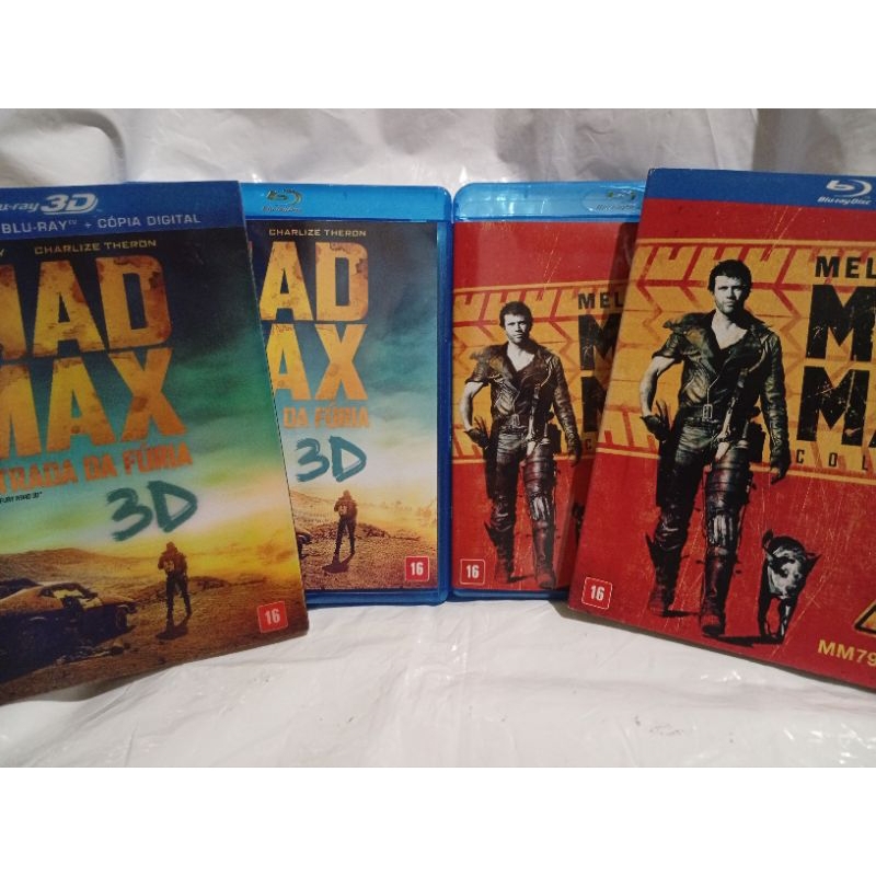 bluray kit coleção mad max 4 filmes 5 Discos