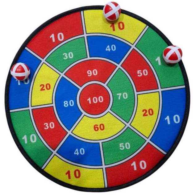 Jogo De Dardos Com 3 Bolas De Velcro + Alvo 36cm ou 28cm