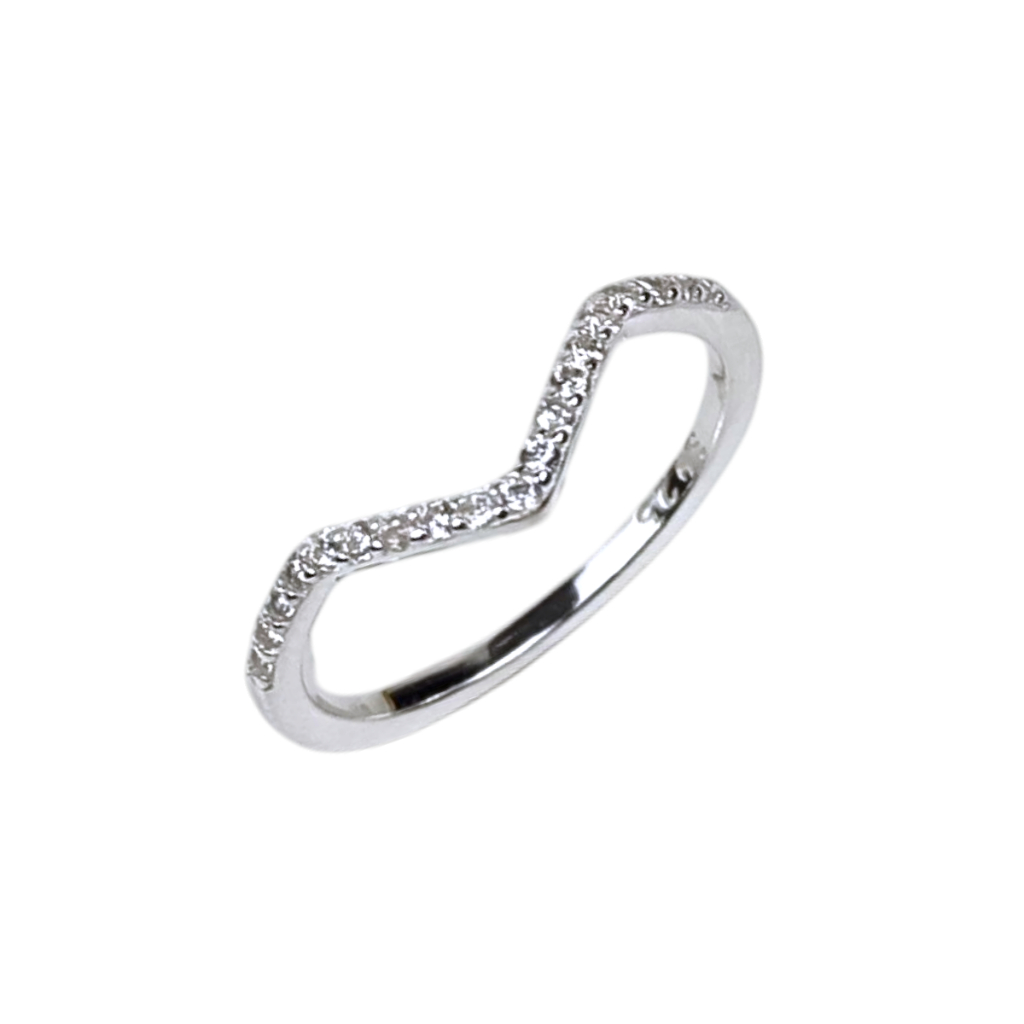 Anel Feminino Prata 925 Legitima - Formato V Micro Cravejado - Mulher Maravilha em Oferta na Shopee