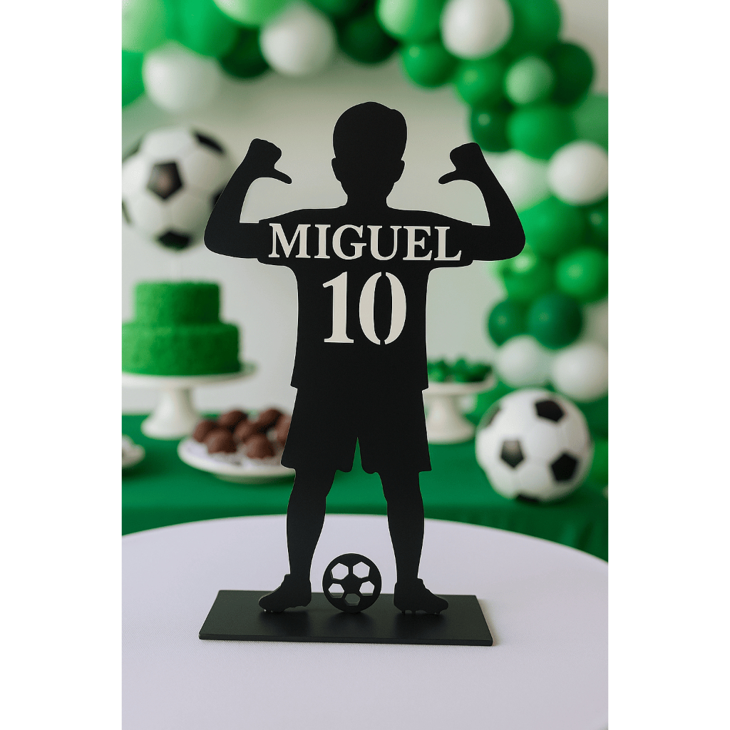 Centro de Mesa Jogador de Futebol Personalizado – MDF 3mm | Kit com 10, 15 ou 20 em Oferta na Shopee