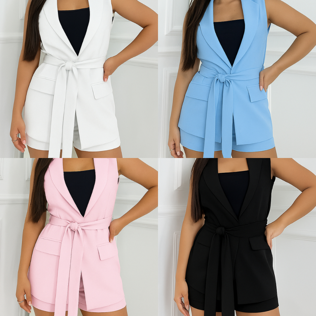 Colete Longo Max Alfaiataria Premium – Feminino Elegante e Sofisticado em Oferta na Shopee