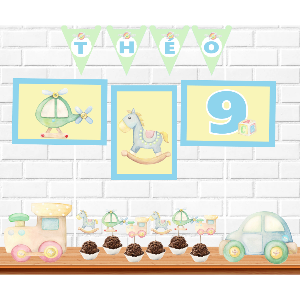 Kit festa só um bolinho Brinquedo/Decoração infantil festa na mesa/Mimo personalizado/Mesversário/Aniversário