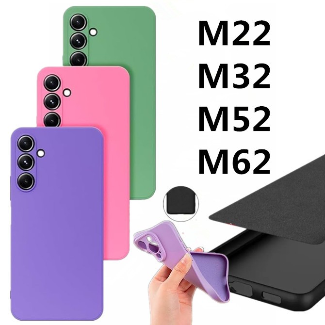 Capa case Aveludado Soft TPU Liquid Silicone compativel Samsung Galaxy M22/M32/M52/M62 em Oferta na Shopee