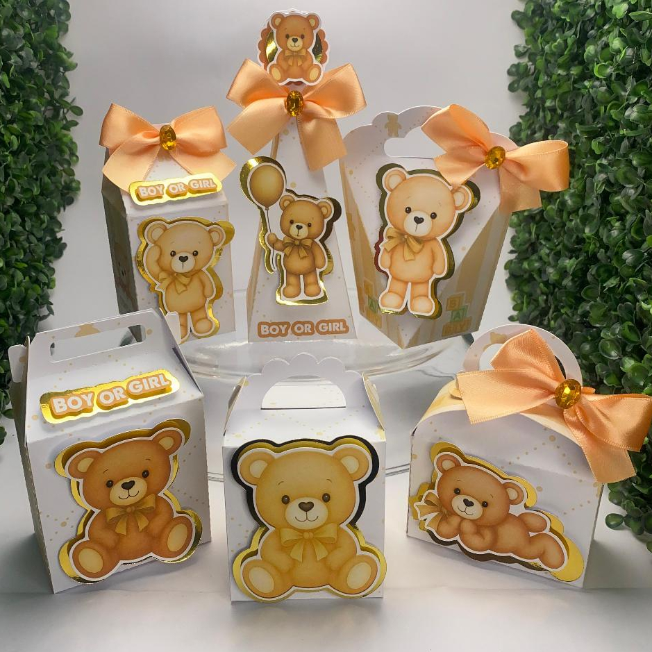 PEGUE E MONTE - Kit Festa Personalizados CHÁ REVELAÇÃO Lembrancinhas Caixinhas para festa - FAZEMOS TODOS OS TEMAS