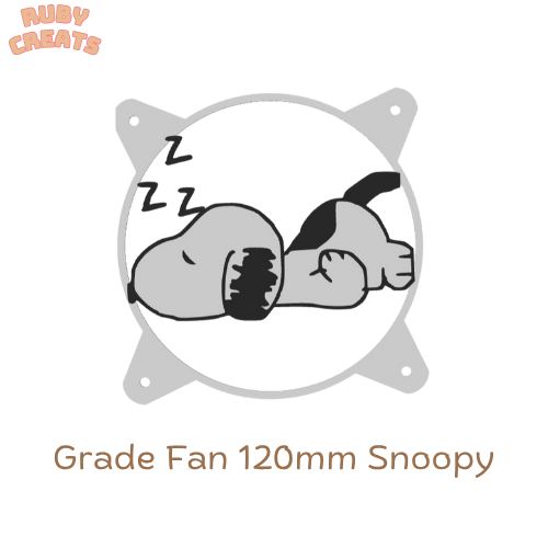Grade Fan 120mm Snoopy Dormindo PC Gamer Acessório Proteção Ventoinha Cooler Personalizada