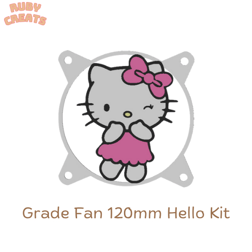 Grade Fan Hello Kitty 120mm Personalizada Turma do Sanrio Protecao para Ventoinha Cooler Acessório Pc