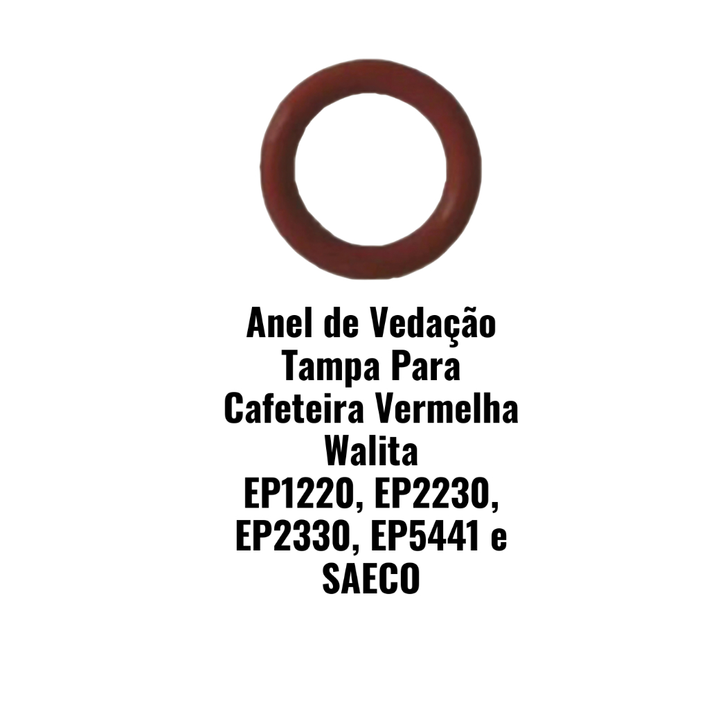Anel de Vedação EP1220, EP2230, EP2330, EP5441 e SAECO Tampa Para Cafeteira Vermelha Walita