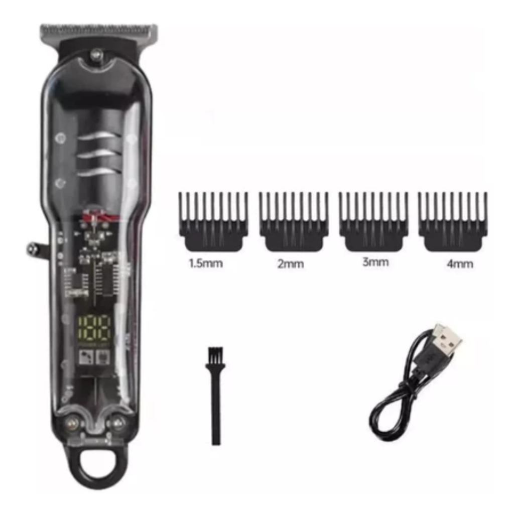Máquina de Corte e Acabamento GYT-999 Profissional Bivolt Potente Baixo Ruído Ideal para Barbearia e Uso Doméstico