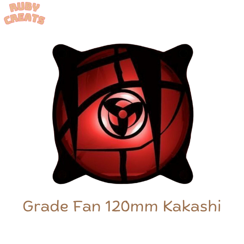 Kit Grade Fan Kakashi Sharingan 120 mm PC Gamer Acessório Proteção Ventoinha Cooler Personalizada