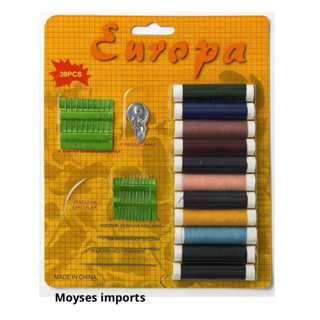 kit costura completo 39 peças linha carreteis colorida agulhas Envio imediato em Oferta na Shopee