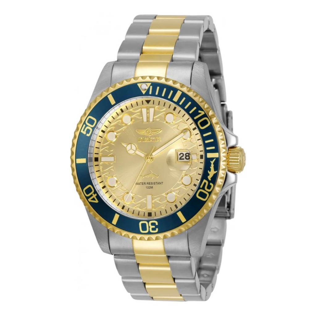 Relógio masculino Invicta Pro Diver 30022, movimento a quartzo, dois tons