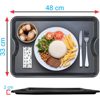 Bandeja Restaurante Self Service Fast Food 48 X 33 C/1 em Oferta na Shopee