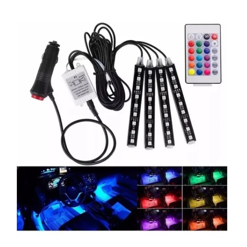 Kit Iluminação Interior Altaqualidade C/controle Carro Luz Led em Oferta na Shopee