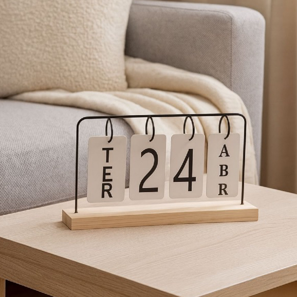 Calendário de Mesa Versátil Decorativo Permanente