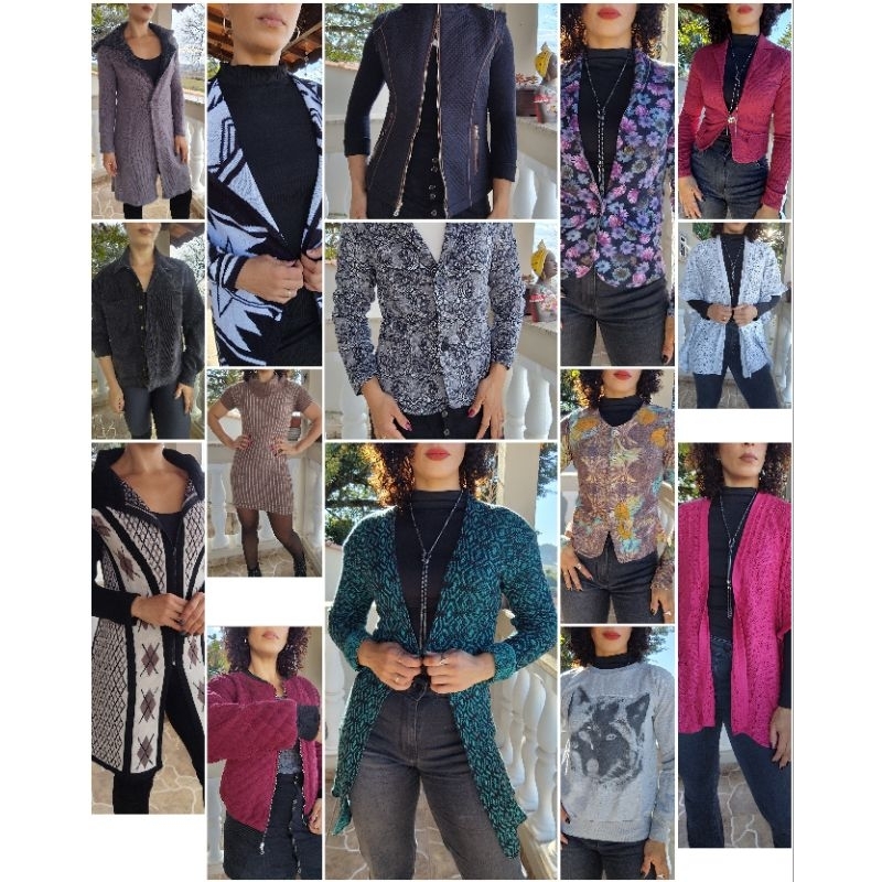 Lote 25 Peças Roupas Outono e Inverno Casacos Blazer Suéter Moleton Variados Modelos e Tamanhos