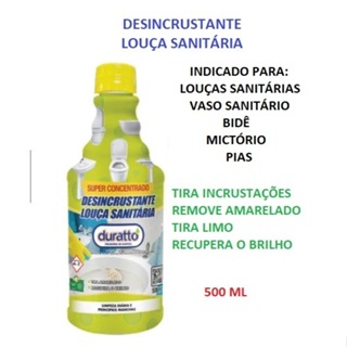 OFERTA KIT 1, 2, 3 ou 4 Limpador Desincrustante para Louça Sanitária 500 ml Duratto em Oferta na Shopee