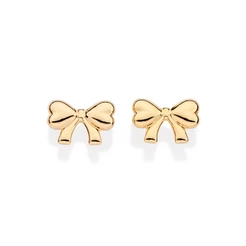 Brinco Rommanel Laço Banhado A Ouro 18k Feminino Dourado 522270