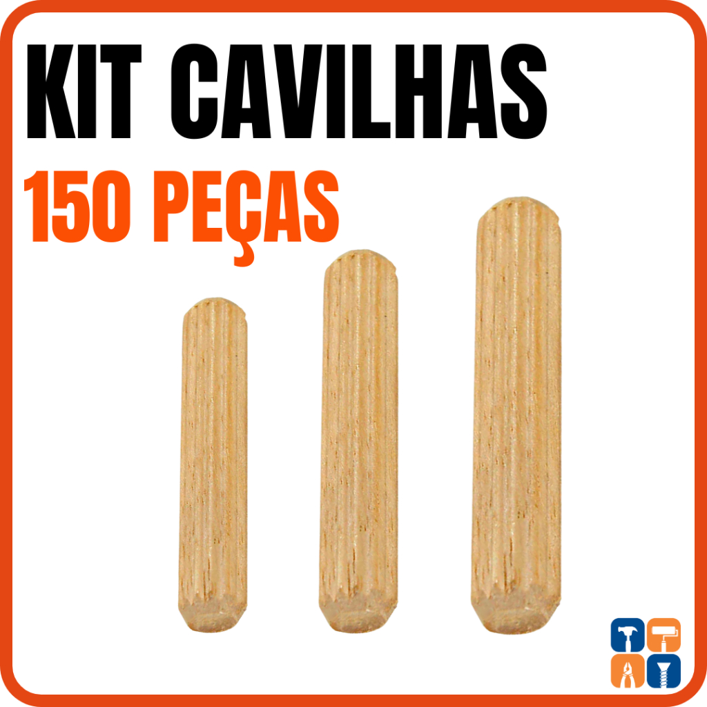 Kit Cavilhas Madeira 6x30 6x40 8x30 Kit Tarugo Madeira Moveis MDF