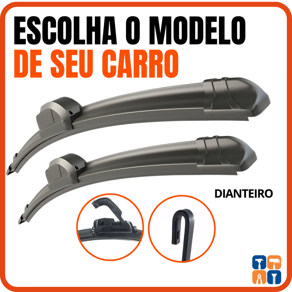 Palheta para Parabrisa Dianteira Kit Limpador de Para-brisa Par KA Fit Toro Palio Uno Gol HB20 em Oferta na Shopee