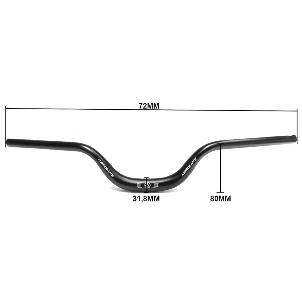 Guidão Absolute Alumínio 31.8 720mm x 80mm Alto Curvo Elevado Compatível Bike Aro 29 em Oferta na Shopee