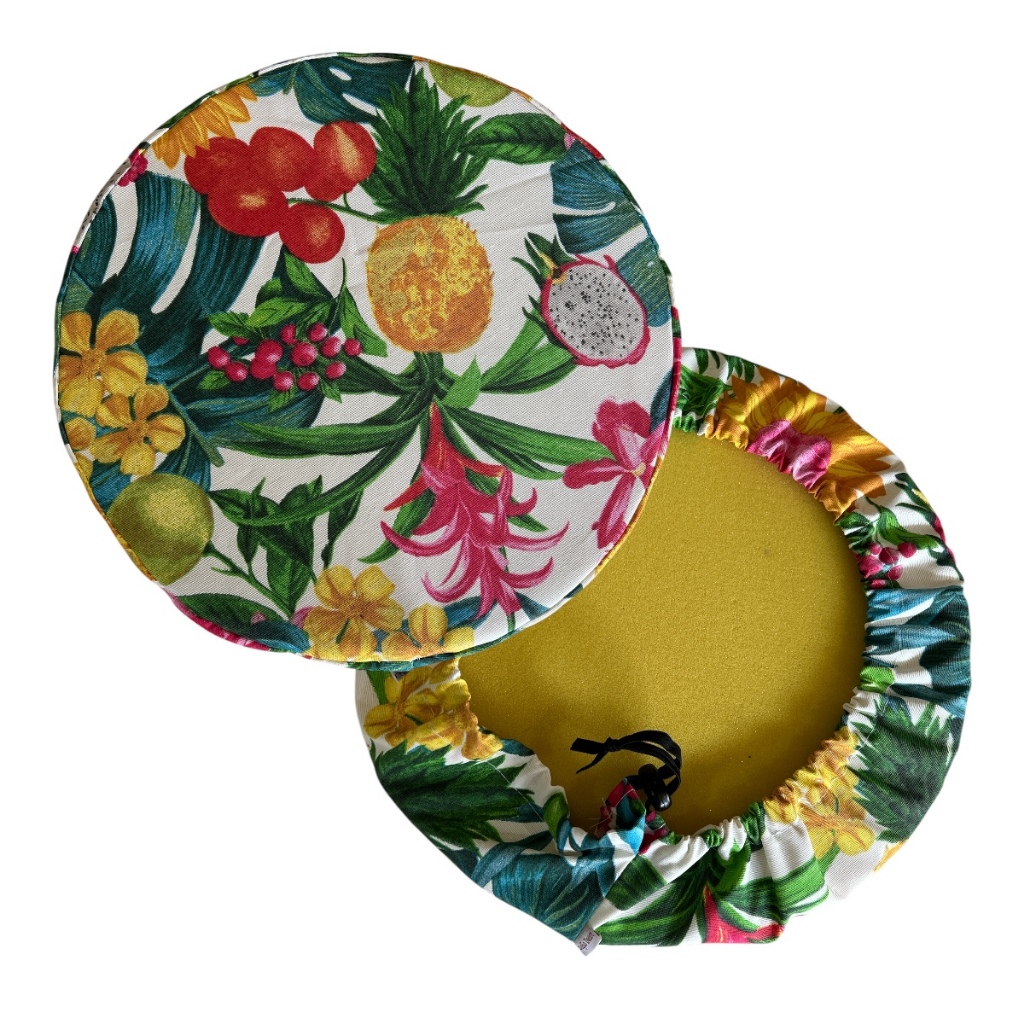 Almofada Redonda para Banqueta com Elástico 30 cm de diametro – Acquablock + Espuma D33 3cm cm