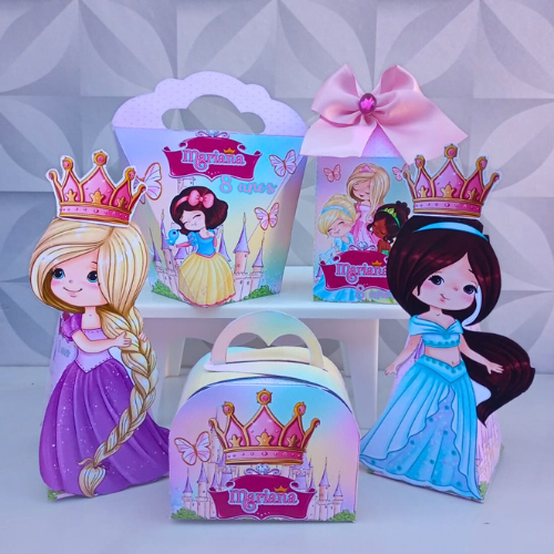 kit caixas Personalizadas Princesas Cut/lembrancinha para Aniversário/festa/mesversário