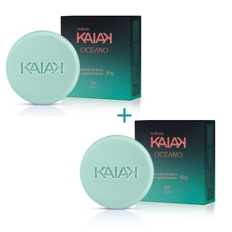 Kit 2 Sabonete em Barra Kaiak Oceano Feminino 90g cada (VALIDADE 07/27)