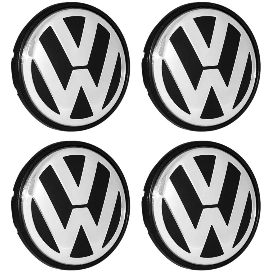 Kit Calotinhas Centro De Roda Miolo Vw Volkswagen G5 G6 Nivus Gol Golf Polo