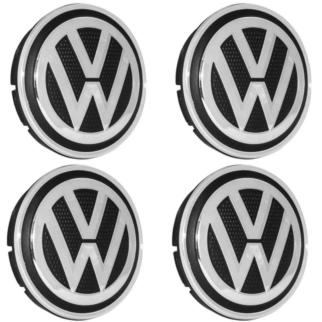Kit Calotinhas Centro De Roda Miolo Vw Volkswagen G6 G5 Gol Golf Virtus Polo