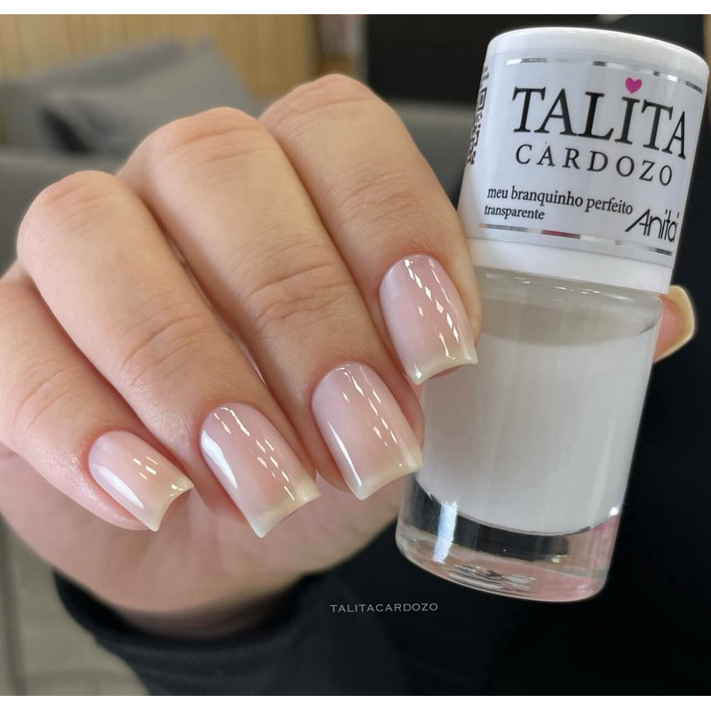 Esmalte Anita Talita Cardozo Transparente Meu Branquinho Perfeito em Oferta na Shopee