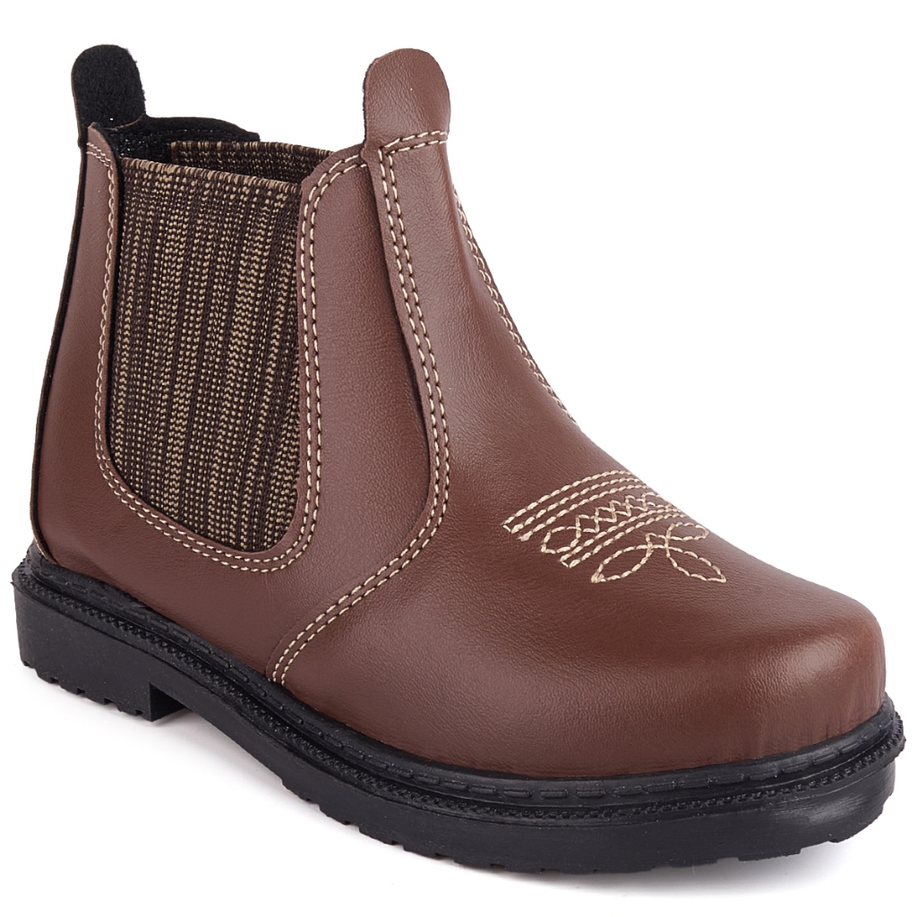 Bota Coturno Sapato Infantil Menino Sitio Festa Junina Jeca Juvenil Moda Country 20 ao 24