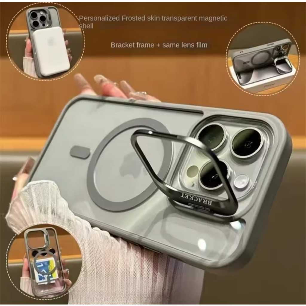 Capa IPhone 11 Pro Max 12 Pro Max 13 Pro Max 14 Pro Max 15 Pro Max Inducao Transparent Lente Suporte em Oferta na Shopee