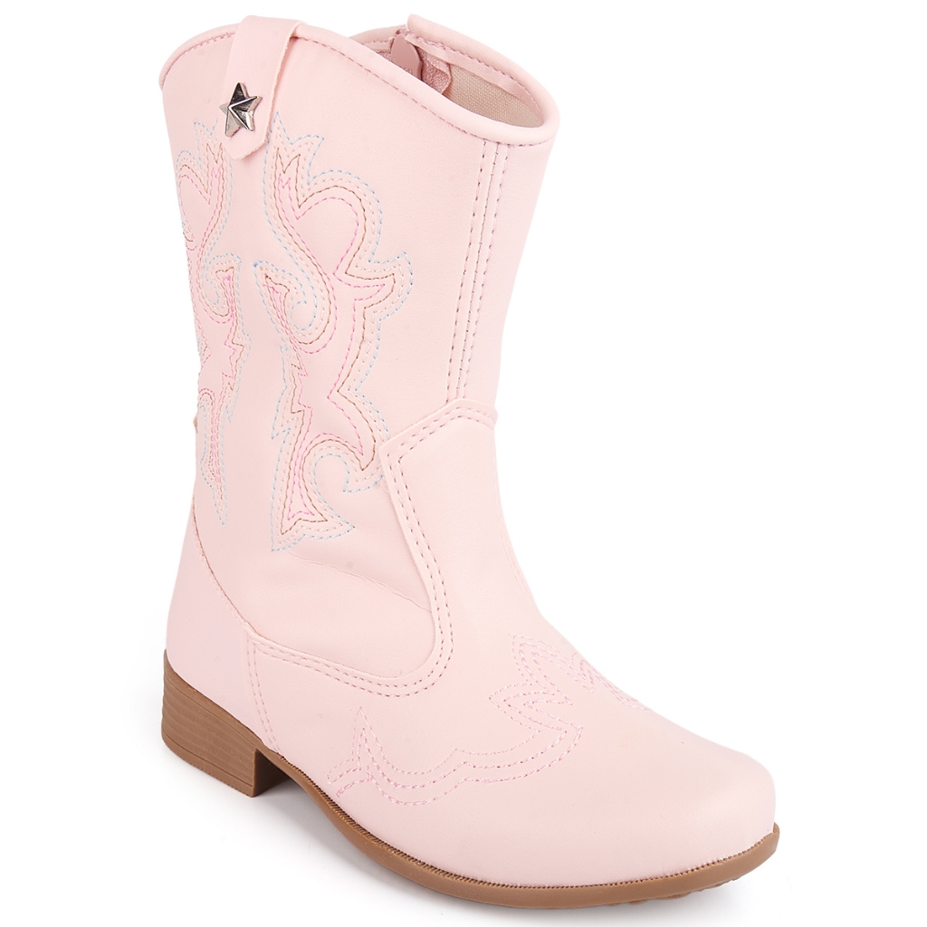 Bota Texana Menina Feminina Infantil Saltinho Baixa Médio Cano Longo Country Confortável Moda Atual