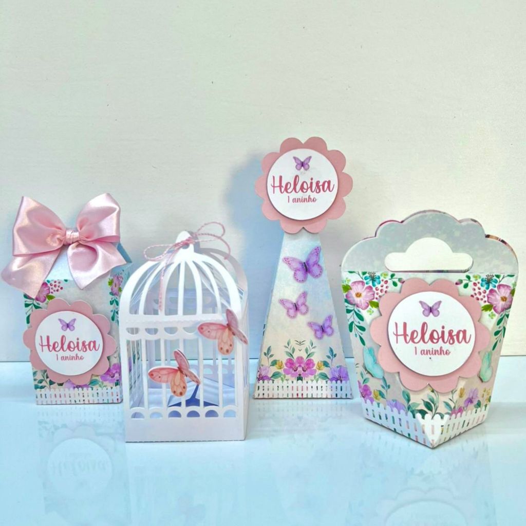 Kit Festa Jardim das Borboletas - Pegue e Monte | Lembrancinhas | Festa infantil | Aniversário | Personalizados