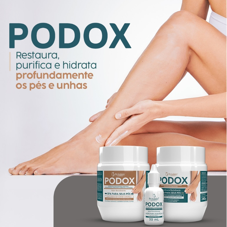PODOX - PÉS INCRÍVEIS - PODOLOGIA, TRATAMENTO E SPA PARA OS PÉS - KIT 3 PRODUTOS - BIO INSTINTO