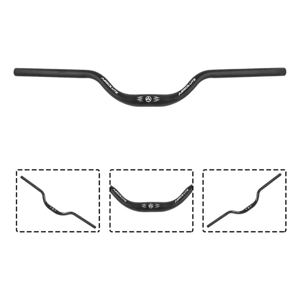Guidão Alumínio Absolute 31.8mm X 720mm 60mm Alto Curvo Elevado Bike Mtb Aro 26 ou 29