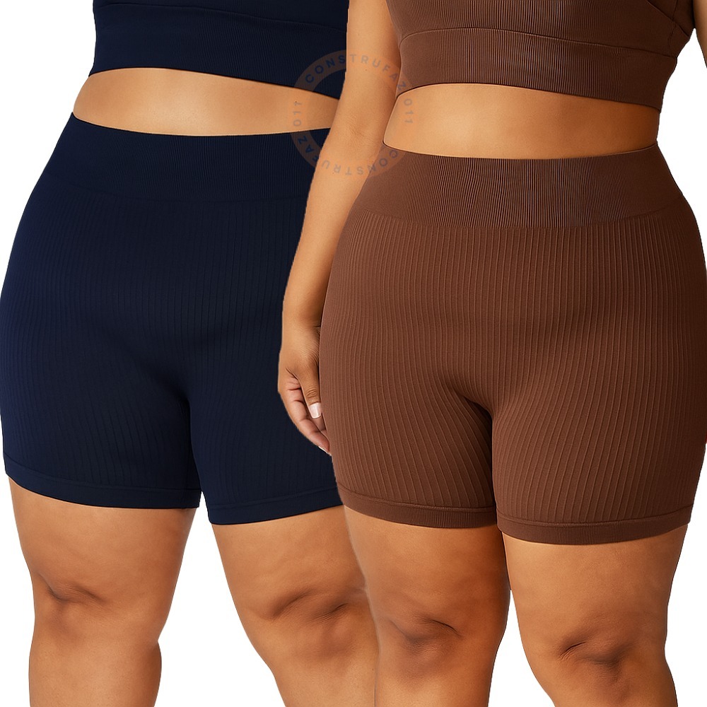 Shorts Canelado Plus Size com Empina Bumbum em Oferta na Shopee