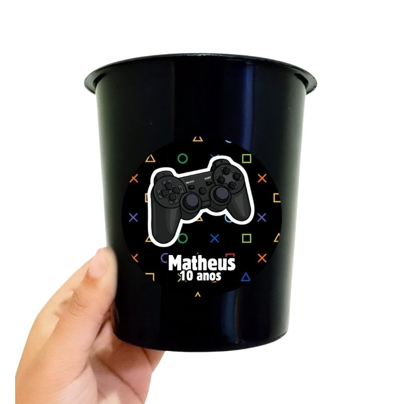 10 balde/ Baldinho de 1L Personalizado do Tema Vídeo Game em Oferta na Shopee