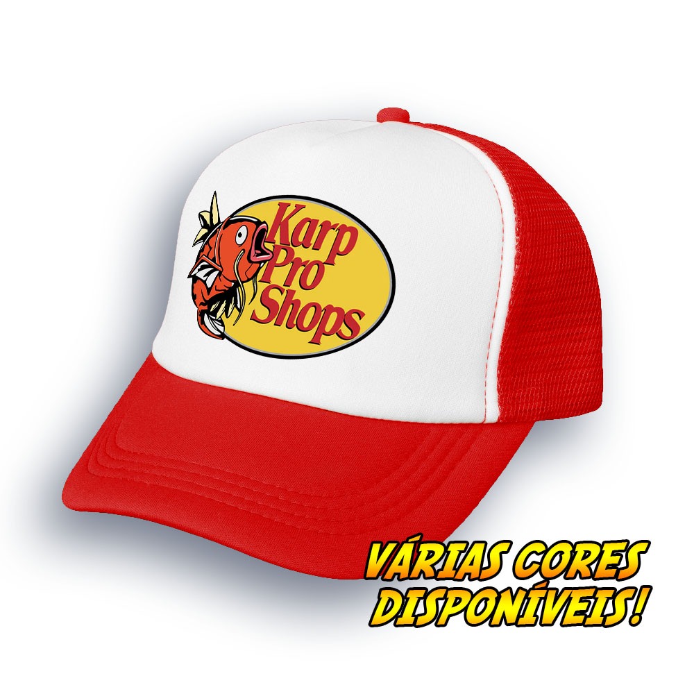 Boné Trucker Pokémon Karp Pro Shops Magikarp Vintage Aba Curva Geek