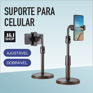 J&J Suporte Tripé Para Mesa Com Mini Pedestal Ajustável 360° Ideal Para Gravação de Videos em Oferta na Shopee