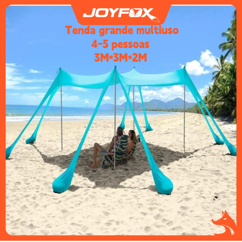 Tenda Gazebo 300*300*200cm Barraca Portatil Praia Prova Vento  Barraca De Camping - Sports & Outdoors