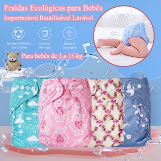 Fralda Reutilizável De Bebê Absorvente Lavável Impermeável Ajustável Para Desfralde Piscina em Oferta na Shopee