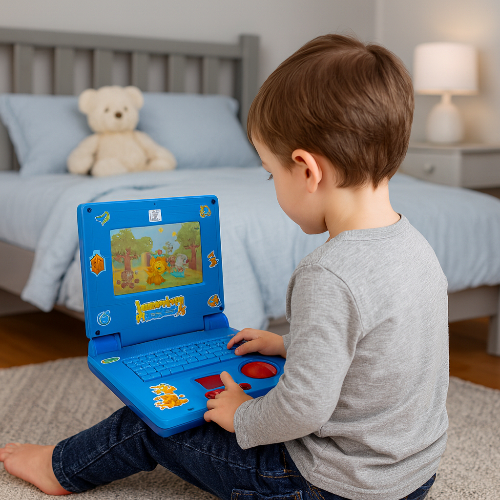 Notebook De Brinquedo Interativo Colorido Azul Floresta
