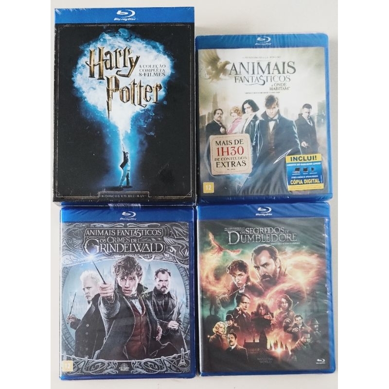 BLU RAY COLECAO HARRY POTTER E ANIMAIS FANTASTICOS (NOVO LACRADO)