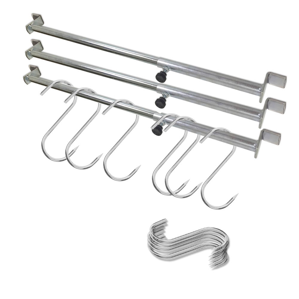 Suporte Tendal Freezer 3pçs E 12 Ganchos S1c Estanhado em Oferta na Shopee